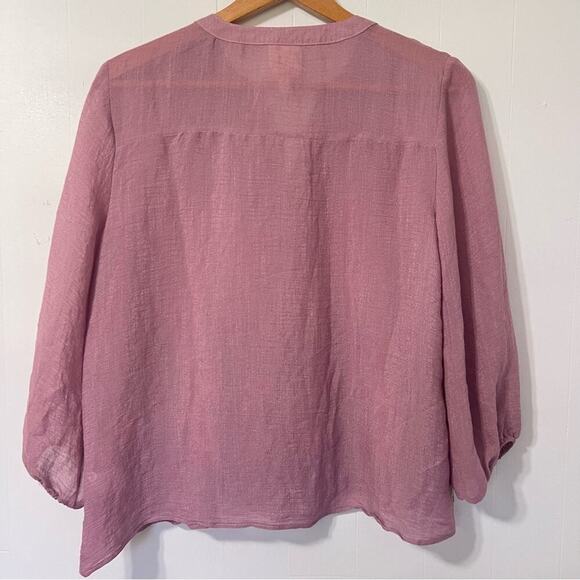 Anthropologie Fig & Flower Button down Embroidered Floral Boho Shirt Top Size S - Picture 12 of 13